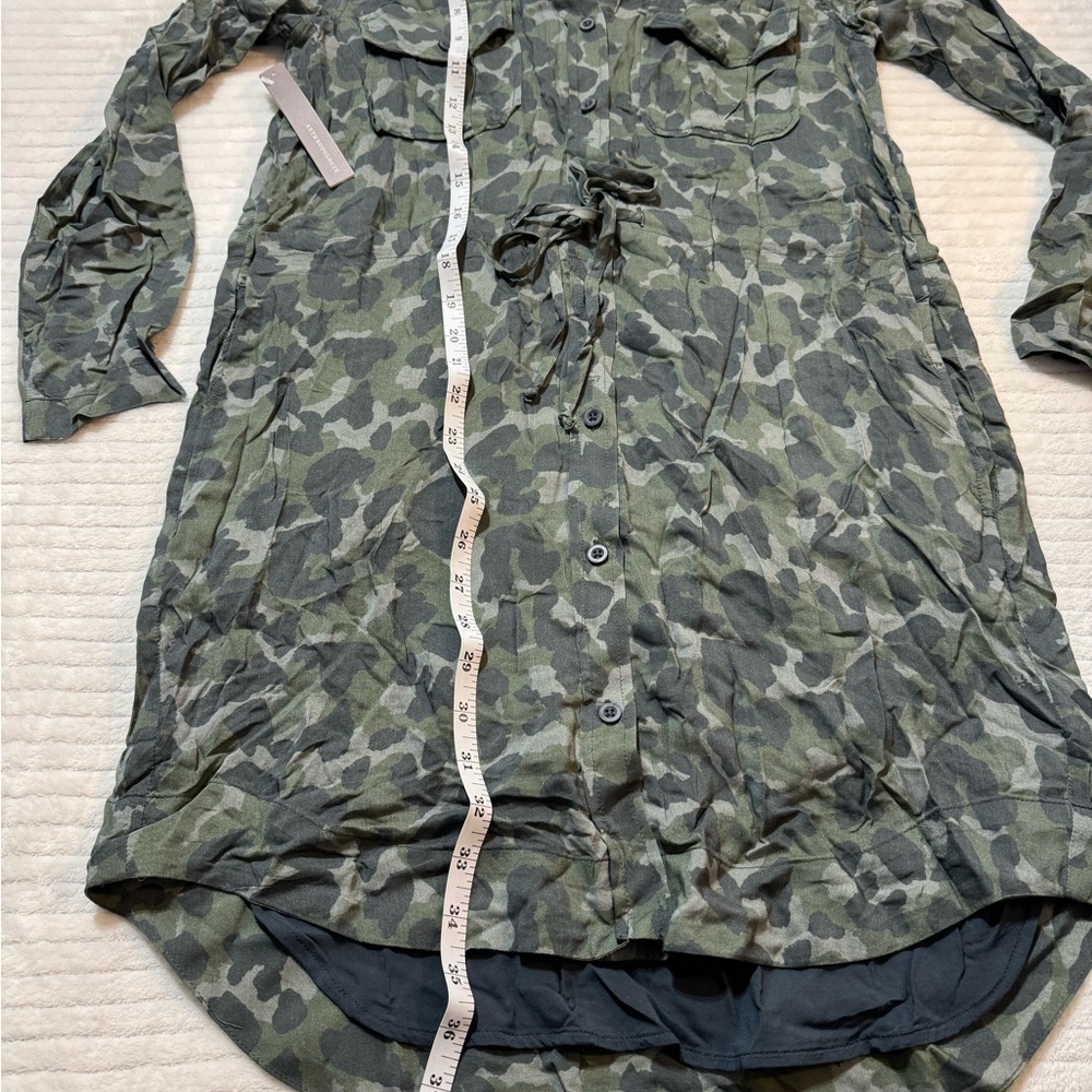 Anthropologie Cloth & Stone Green Camouflage Dress - Picture 8 of 9
